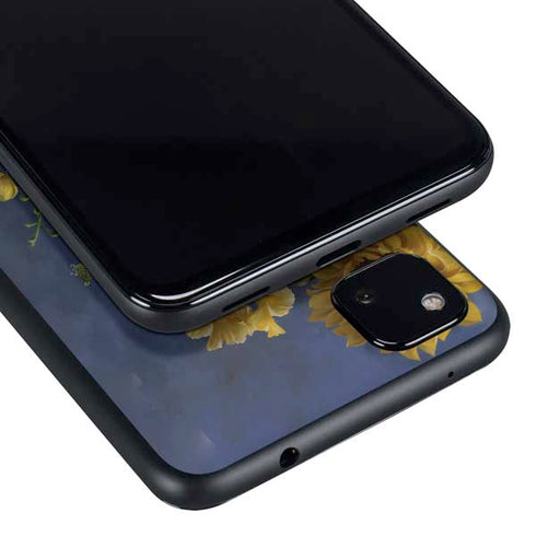 Tabby Cat with Flowers by Nene Thomas Google Pixel 4a Skin